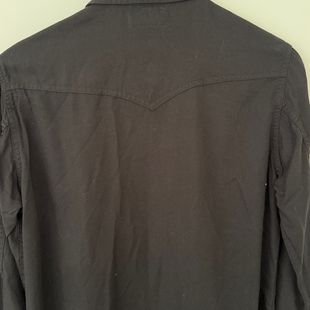 YSL Saint Laurent Classic Black Button Down Shirt LIKE NEW - Picture 7 of 10